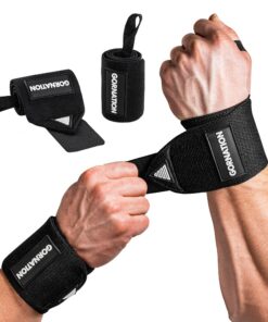 GORNATION Handgelenk-Bandagen - Fitness Handgelenk-Schutz für Kraftsport und Calisthenics - 1 Paar - Schwarz Gornation