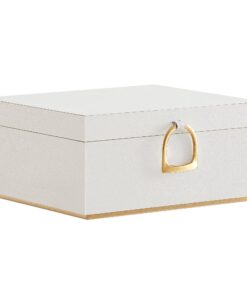 SONGMICS 2-Ebenen-Schmuckkästchen, weisse Geschenkidee, Schmuckaufbewahrung, schwebender Effekt, 20,5 x 24 x 11 cm, The