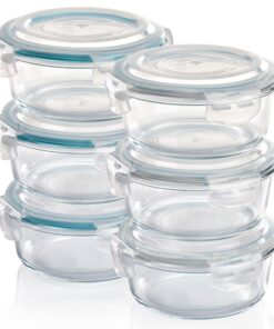 Grizzly Glas Frischhaltedosen Set 6x 620 ml luftdicht vielseitig zum Ofen Mikrowelle Gefrierfach