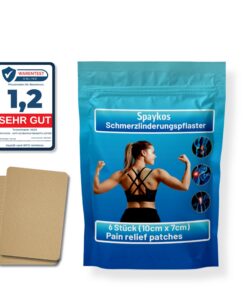 SPAYKOS® Schmerzpflaster für Muskelschmerzen, thermische Linderung mit natürlichen Inhaltsstoffen, langanhaltende Wärme-