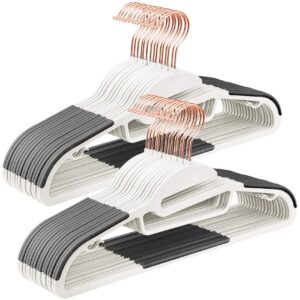SONGMICS Hochwertiger Anzugbügel 30er Set, Platzsparendes Anti-Rutsch-Design für Anzüge und Kleider, um 360° drehbar CRP