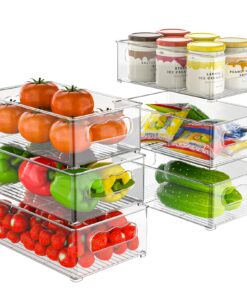 Kühlschrank Organizer Set 6er Set 3 Größen - Küche Speisekammer Gefrierschrank Organizer