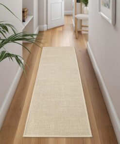 Rutschfeste Küchenteppich Waschbar, Gewebte Teppich für Küche Saugfähig, Hochwertige Küchenmatten (Beige, 43x150cm) Ru