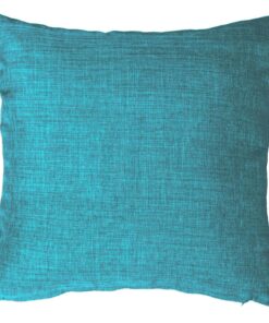 Kissenbezug 60x60 cm Petrol mit Reißverschluss für Sofa und Wurfkissen - Strukturiert - Leinenoptik