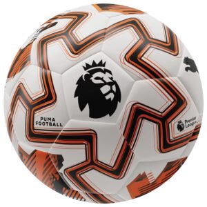 PUMA Unisex Orbita Match Premier League Fußball - White-Heat Fire-Black Qualität AH25