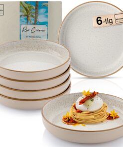 SÄNGER Rio Creme Pastaschalen 6 teiligVALUE COLLECTION spülmaschinenfest mikrowellenfest kratzfest 750 ml