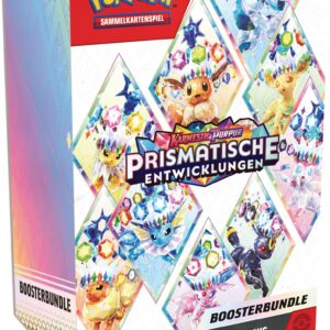 Pokémon-Sammelkartenspiel Boosterbundle Karmesin & Purpur: Prismatische Entwicklungen +spielbar für Kinder +zum Sammeln