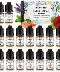 **16 Kerzen Duftöle Set - Ätherische Öle - Lavendel, Teebaum, Pfefferminze, Ylang-Ylang, Vanille, Grapefruit, Eukalyptu