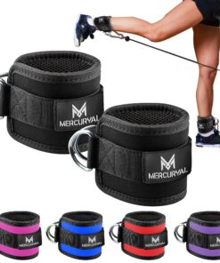 MERCURYAL Pack 2 Fitness Fußmanschetten Kabelzug für Männer und Frauen - Kickbacks Fußmanschette - Ankle Straps Gym