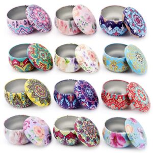 Gearific Mini-Kerzenbehälter, metallisch, für Süßigkeiten und Bonbons, zur Trockenlagerung und Hochzeit, graue und weiße