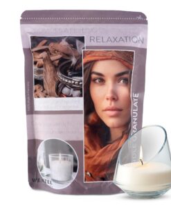 Wenzel Grünlt Kerzenwachs 400g Weiß - Relaxation - DIY Duftkerzen Set inkl. Dochte & Anleitung - Kerzensand mit Duft - M