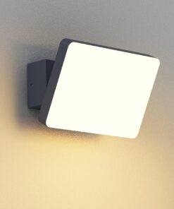 K-Bright 24W wandleuchte aussen Wasserdicht IP65 Korridor Außenbalkon Garage Garten außenlampeWarmes Licht 3000KAnthrazi