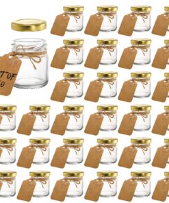 Kingrol Honigglasgläser 60 Stück 45ml für personalisierte Gastgeschenke und Handwerk