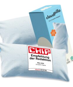 Cloudpillo Memory Foam Pillow - 2er-Set Höhenverstellbar und Ergonomisch, für Schlaflosige im Sommer und Winter, 40x80 c