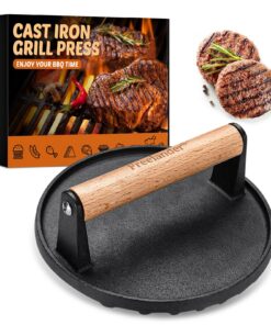 Freelander Groß Smash Burger Press für Steak, Burger und Speck mit Hitzeabweisendem Griff
