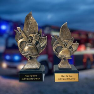 Eberin Feuerwehr-Resinfigur - Edelqualität für wahre Helden! Ehrenpreis für Feuerwehrleute (Freiwillige & Berufsfeuerweh