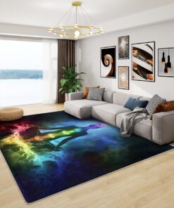 Chakra Deko - Teppich für Wohnzimmer und Schlafzimmer, Spirituelle Yoga & Meditation, Weicher Kurzflor Fussmatte 40x60 c