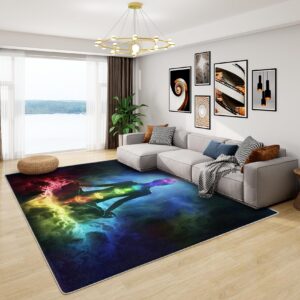 Chakra Deko - Teppich für Wohnzimmer und Schlafzimmer, Spirituelle Yoga & Meditation, Weicher Kurzflor Fussmatte 40x60 c