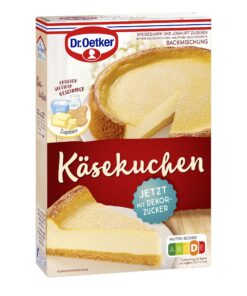 Dr. Oetker Käse Kuchen Backmischung für Einfach Backen Vegetarisch 8 x 570 g Käsekuchen Teig Belag