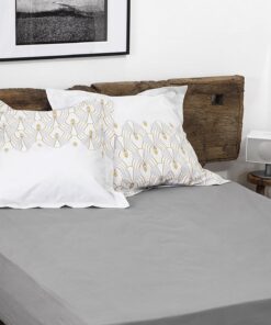Baumwoll Spannbettlaken Hellgrau 180x200+35cm Home Linge PassionsXFRESH 100% Baumwolle 57 Fäden