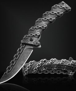 NedFoss CHAIN Klappmesser Coole Einhandmesser mit Clip und Liner Lock für Outdoor-Geschenke