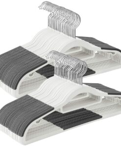 SONGMICS Kleiderbügel Set für Sparheit und Komfort - rutschfest, 42 cm lang, 360° drehbar CRP020W02