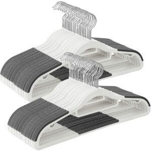 SONGMICS Kleiderbügel Set für Sparheit und Komfort - rutschfest, 42 cm lang, 360° drehbar CRP020W02