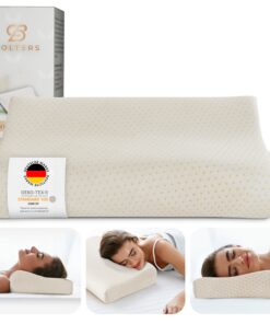 Bolters Memory Foam Nackenkissen – Testsieger gegen Nackenschmerzen – Ideal für Seiten- & Rückenschläfer