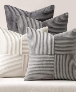 MIULEE Weich Dekokissen mit Modernem Unsichtbarer Reißverschluss für Sofa Wohnzimmer Schlafzimmer Grau Serie 40x40 cm