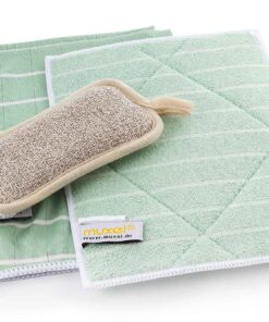 Muxel Das kleine Reinigungsset, hygienisch Reinigungsstücher für Küche und Bad | Muxel Reinigungstücher mit Bambus-Visk