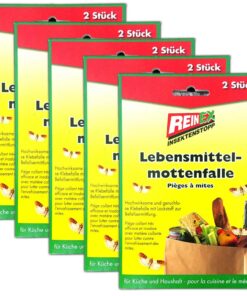 HAC24 5x2 Lebensmittel-Pheromonfallen - für Mehl-Motten, Spezial-Lösung für Amerikanische Verbraucher