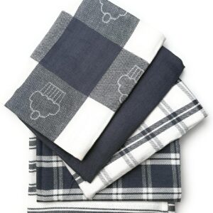 LisinEase Küchentücher - Sogfähige Baumwolltücher - 5er-Pack 70 x 50 cm, Grau OEKO-TEX STANDARD 100