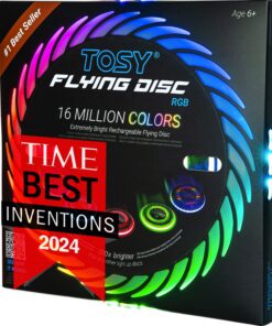 TOSY Flying Disc - Multifarbige LED-Lamellen, Smart-Modi, Wasserdicht, ideal für Kinder & Erwachsene, Auto-Aufleuchten,