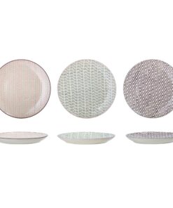 Bloomingville Teller Maya - Rosa Grünen Lilafarbige Keramik Set für Zimmerschmuck | Bloomingville Teller Maya - Rosa Gr