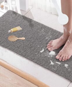 Antirutschmatte Badewanne Weich Komfort Sicherheitsfunktion für Senioren, Duschmatte rutschfest mit Ablauflöchern 100 x