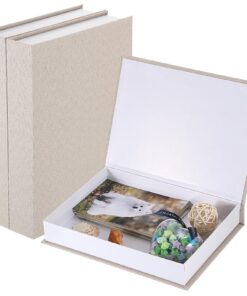 SUMTree MagnetschImageContext_Organizer Box dekorative Geschenkboxen | SUMTree Modern Beige Erinnerungsbox für Fotos An