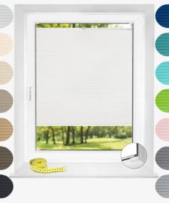 Birrke® Fenster Plissee Rollo Innen - Fester Halt & Sonnenschutz - B:25-160cm, H:30-149cm Birrke® Pflegeleichtes Fenst