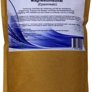 Magnesiumsulfat-Pulver (Epsomsalz) für Beruhigung im Bad 500G=top Magnesiumsulfat-Pulver (Epsomsalz) zur Hautpflege 500