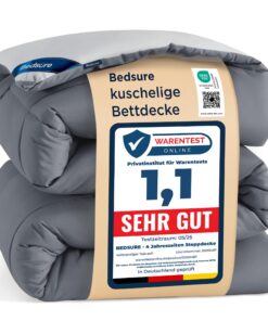 BEDSURE Bettdecke Ganzjahresdecke - Weiche Warm Schlafdecke für Allergiker 155x220cm 300GSM OEKO-TEX