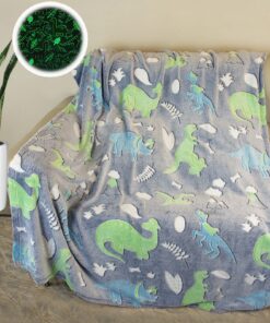 Kuscheldecke Kinder Dinosaurier Leuchtet im Dunkeln