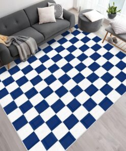 Buyluhn Waschbar Wohnzimmer Teppich Saugfähig für Jugendzimmer Buyluhn Dünnbettvorleger Wohnzimmer Schachbrett Geometrie