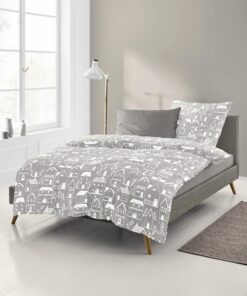 Bierbaum Bettwäsche Fein-Biber Beige 80 x 135x200 + 80x80 cm, Made in Germany, Qualität für Premium-Verbraucher, Sommerl