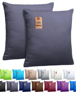 NatureMark 2er Set Jersey Kissenbezüge – Elastisch und hochwertig für den ganzen Tag – Waschbare Kissenhülle 40x40 cm –