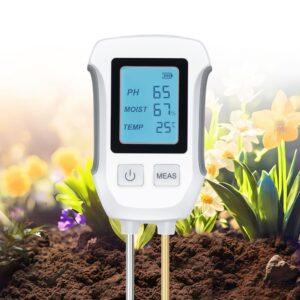 Tolesum 3 in 1 Bodenmessgerät für professionelle Anwender bei Gartenarbeit und Landwirtschaft mit PH-Wert, Feuchtigkeit