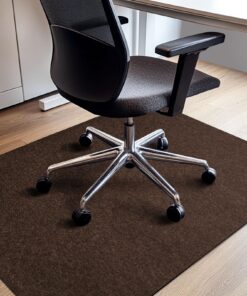 COSYLAND Bürostuhl Unterlage - Dunkelbraun - 90x120cm - Bodenschutzmatte - Büroschreibtisch Stuhl Unterlage - Schmutzabd