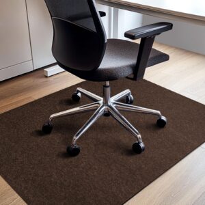COSYLAND Bürostuhl Unterlage - Dunkelbraun - 90x120cm - Bodenschutzmatte - Büroschreibtisch Stuhl Unterlage - Schmutzabd