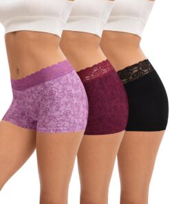 Baumwollige INNERSY Boxershorts Damen 3er Pack | OEKO-TEX understoff Hipster Unterhosen INNERSY Damen |Comfortable Boys