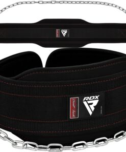 RDX Dip Gürtel 6" mit Kette und Karabiner - Profi Gewichtsgürtel für Zusatzgewicht - Krafttraining für Männer & Frauen