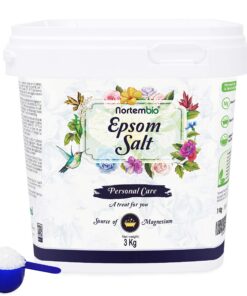 Nortembio Epsom Salz 100% Pur – Für Empfindliche Haut | Natürliches Pflegebad | OHNE Zusatzstoffe - 100% Pure 3 kg Epsom