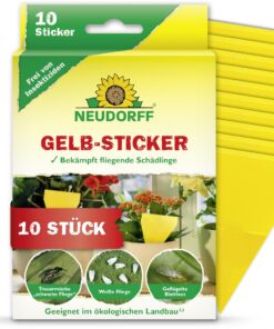 Neudorff Gelbsticker für Trauermücken und kleine Fliegende Schädlinge - rein naturgemäß, geruchlos, 10 Stück-Packaging